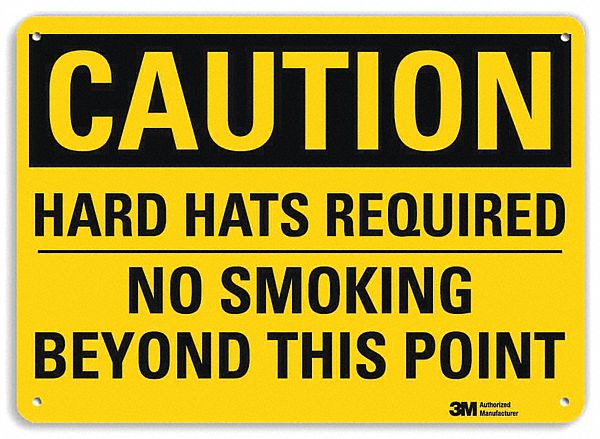 Safety Sign 7 in x 10 in Aluminum