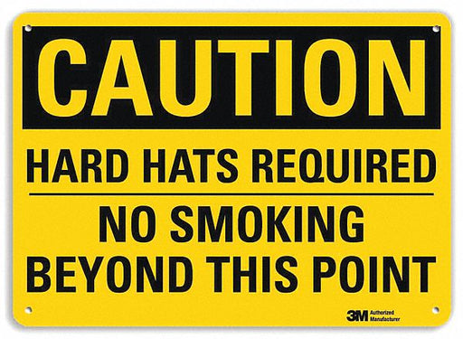 Caution Sign 7 in x 10 in Plastic