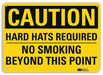Caution Sign 7 in x 10 in Aluminum