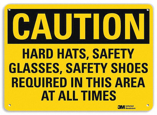 Caution Sign 7 inx10 in Plastic