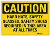 Caution Sign 5inx7in Reflective Sheeting