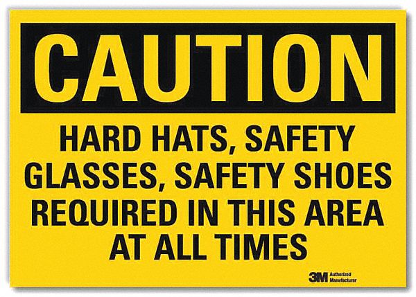 Caution Sign 5inx7in Reflective Sheeting