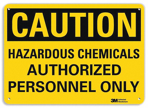 Caution Sign 7 in x 10 in Aluminum