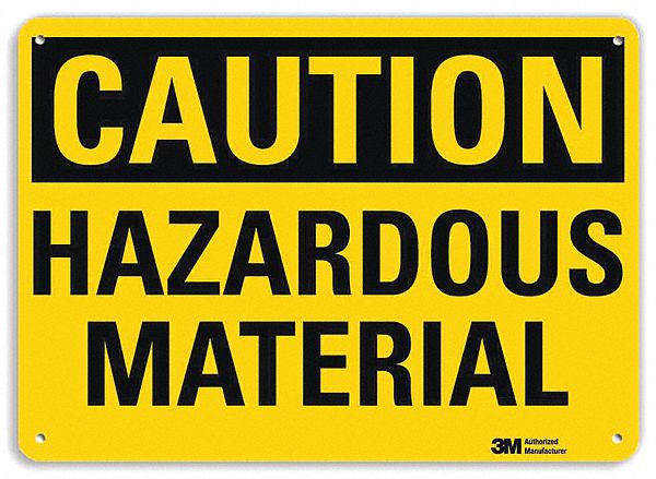 Caution Sign 7 in x 10 in Plastic