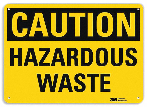 Caution Sign 7 inx10 in Plastic