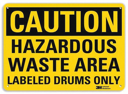 Caution Sign 7 in x 10 in Plastic