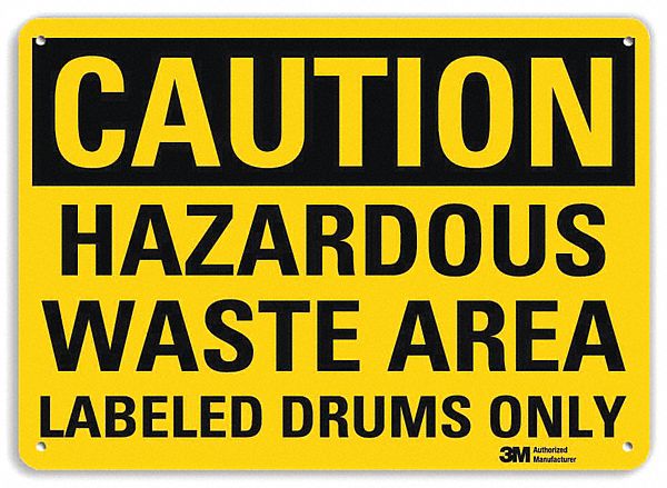 Caution Sign 10 inx14 in Plastic