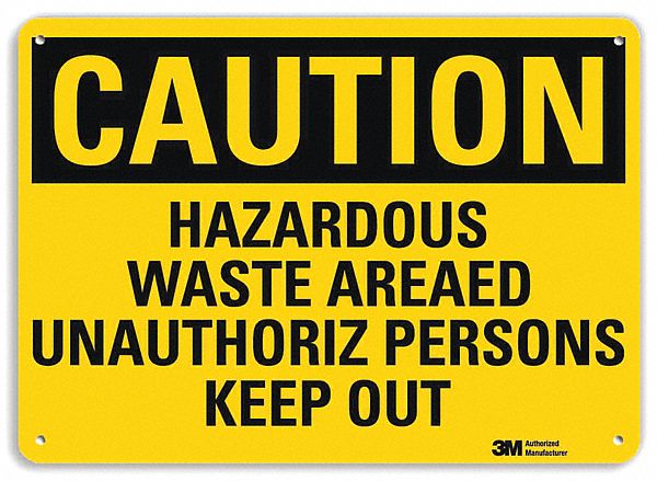 Caution Sign 10 inx14 in Aluminum