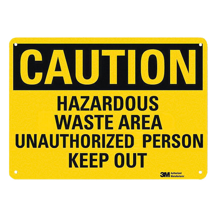 Caution Sign 10 inx14 in Aluminum