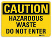 Caution Sign 7 in x 10 in Aluminum