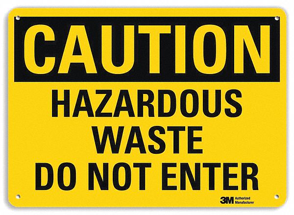 Caution Sign 7 in x 10 in Aluminum