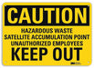 Caution Sign 10 inx14 in Aluminum