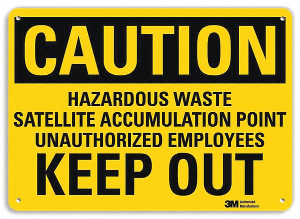 Caution Sign 7 in x 10 in Aluminum