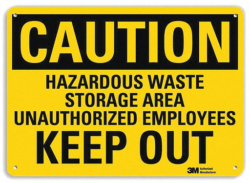 Caution Sign 10 inx14 in Plastic