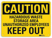 Caution Sign 7 in x 10 in Aluminum