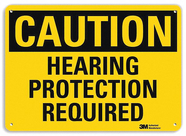 Caution Sign 10 inx14 in Aluminum