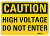 Caution Sign 7 in x 10 in Aluminum
