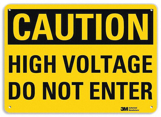 Caution Sign 10 in x 14 in Plastic