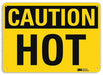Caution Sign 10 inx14 in Plastic