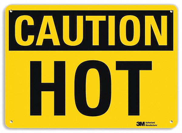 Caution Sign 7 inx10 in Plastic