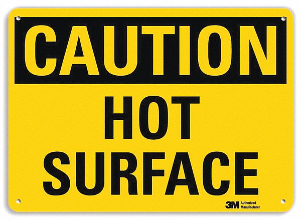 Caution Sign 7 inx10 in Plastic