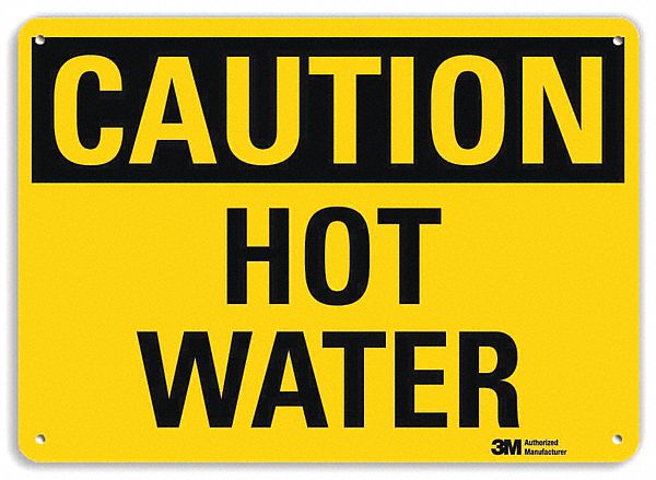 Caution Sign 7 inx10 in Plastic