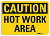 Caution Sign 10 inx14 in Aluminum