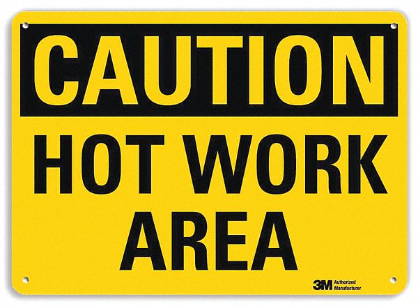 Caution Sign 10 inx14 in Aluminum