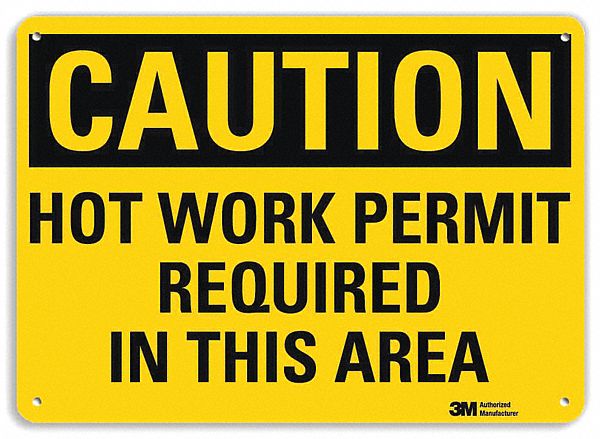 Caution Sign 7 inx10 in Plastic