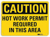 Caution Sign 10 inx14 in Plastic