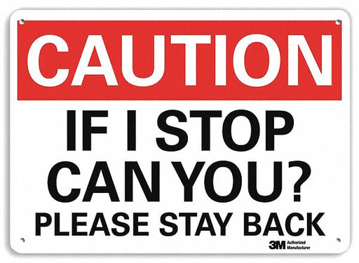 Caution Sign 7 in x 10 in Plastic