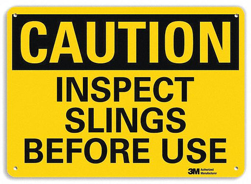 Caution Sign 7 inx10 in Plastic