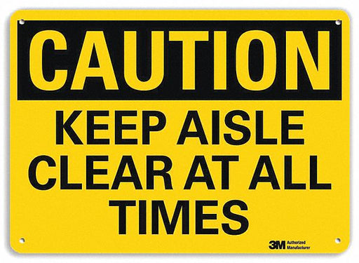Caution Sign 7 in x 10 in Plastic