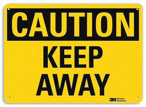 Caution Sign 10 inx14 in Aluminum