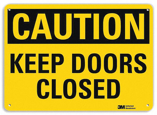 Caution Sign 7 in x 10 in Plastic