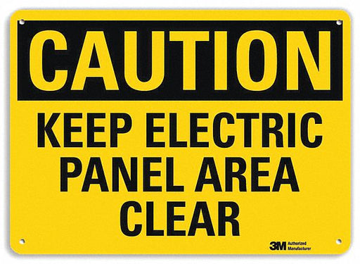 Caution Sign 7 in x 10 in Plastic