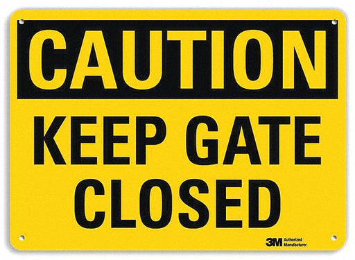 Caution Sign 7 in x 10 in Plastic