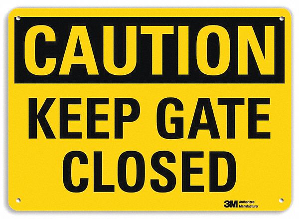 Caution Sign 7 in x 10 in Aluminum