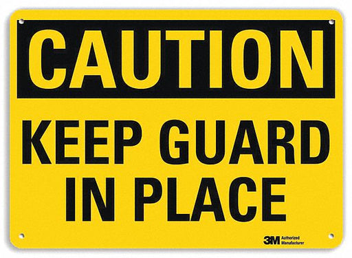 Caution Sign 7 in x 10 in Aluminum