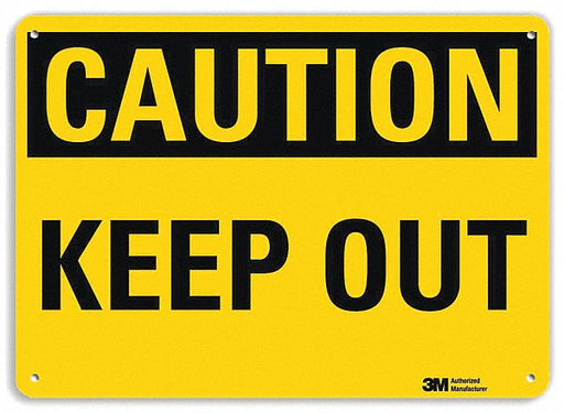 Caution Sign 10 in x 14 in Aluminum