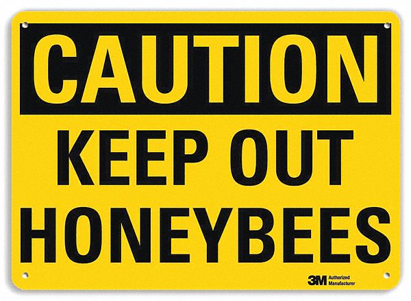 Caution Sign 7 in x 10 in Aluminum