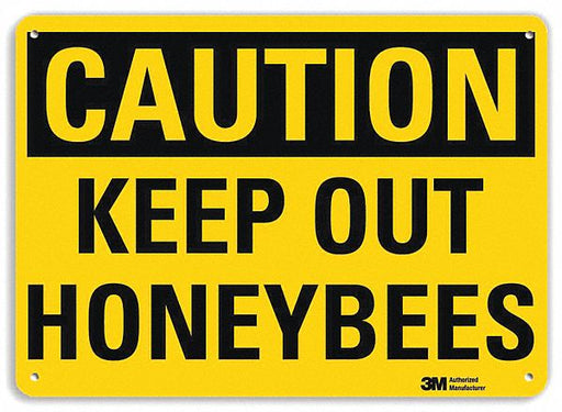 Caution Sign 10 inx14 in Plastic
