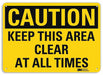 Caution Sign 7 in x 10 in Plastic