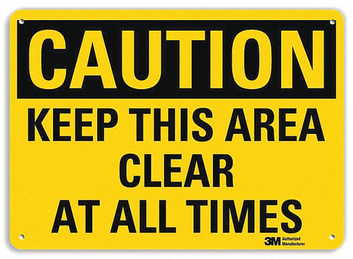 Caution Sign 10 in x 14 in Plastic