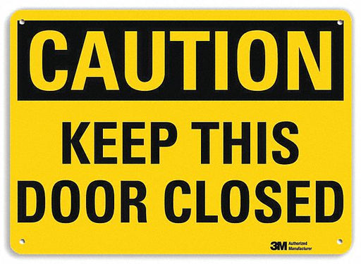Caution Sign 7 in x 10 in Aluminum