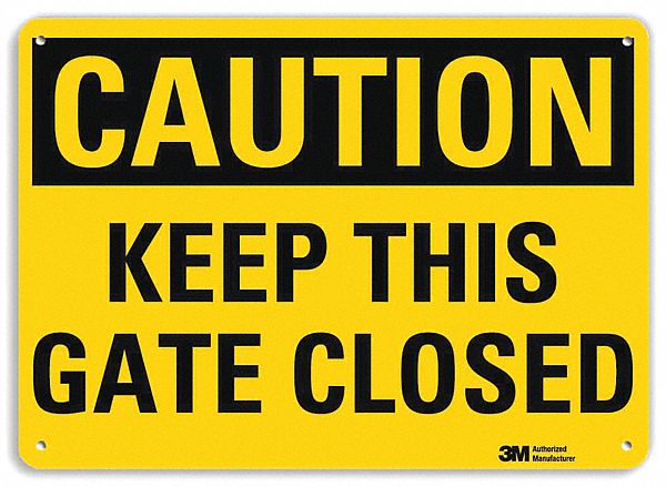Caution Sign 10 in x 14 in Aluminum