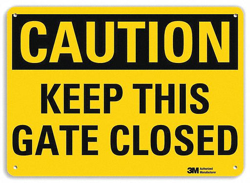 Caution Sign 10 in x 14 in Plastic