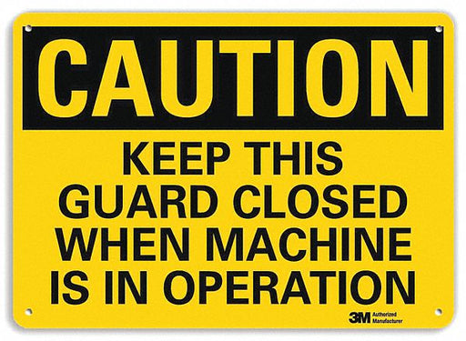 Caution Sign 10 in x 14 in Plastic