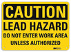 Caution Sign 10 in x 14 in Aluminum