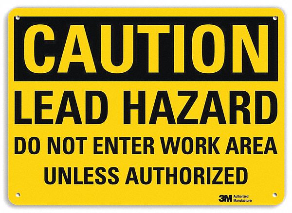 Caution Sign 10 inx14 in Plastic